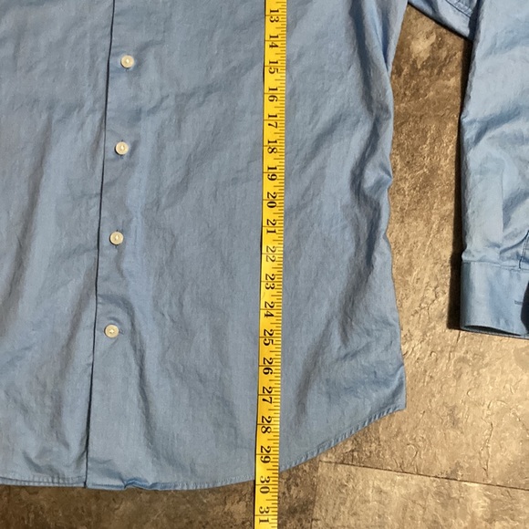 Men’s Expressmen 1MX Fitted - Button Up Front - Dress Shirt (L) Powder Blue - Picture 5 of 7